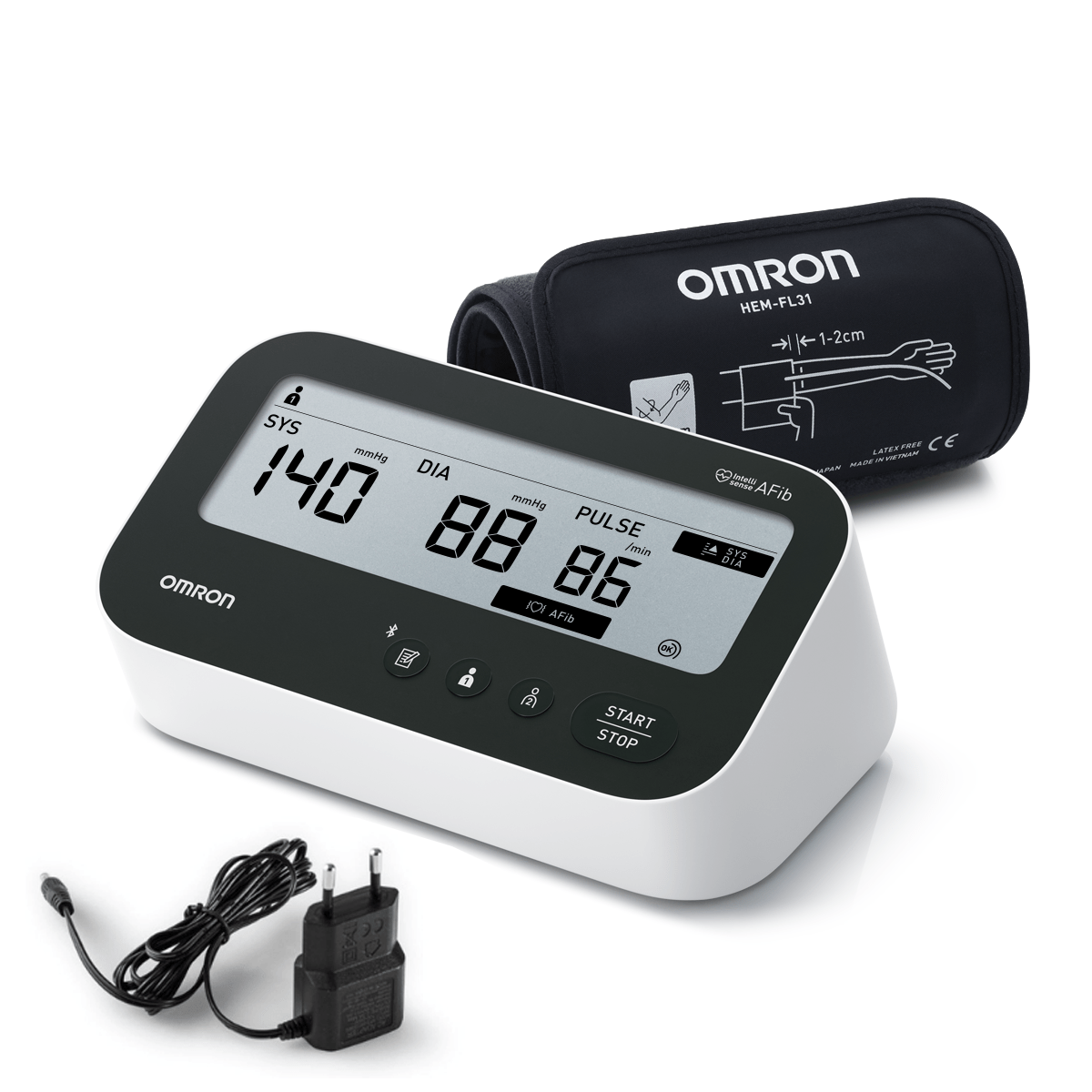 OMRON M4 Connect AFIB  tlakomjer za nadlakticu sa adapterom